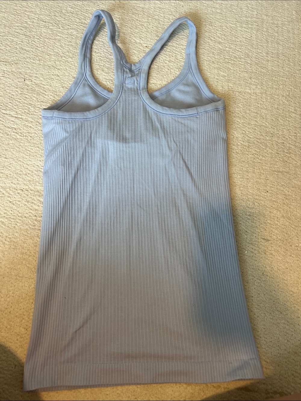 Lululemon Light Blue Ribbed Racerback Tank - Picture 2 of 3